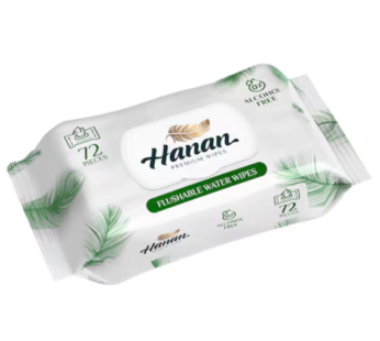Hannan Flushable Wipes 72 Sheets